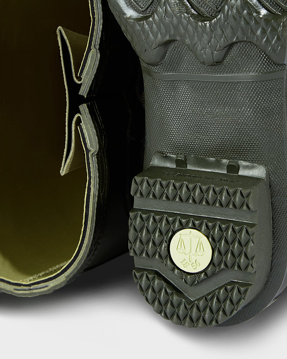 Galochas Altas Hunter Homem Verde Escuro Oliva - Norris Field Side Adjustable Neoprene Lined - 74JYF